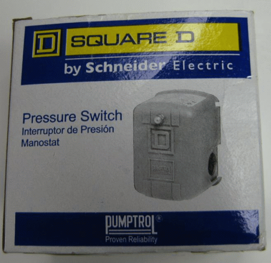 How do you adjust a Square D well pressure switch?